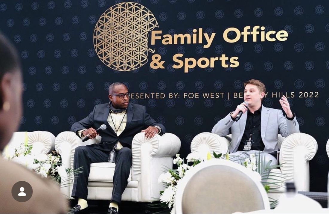 Silvan speaking on a Family Office & Sports panel